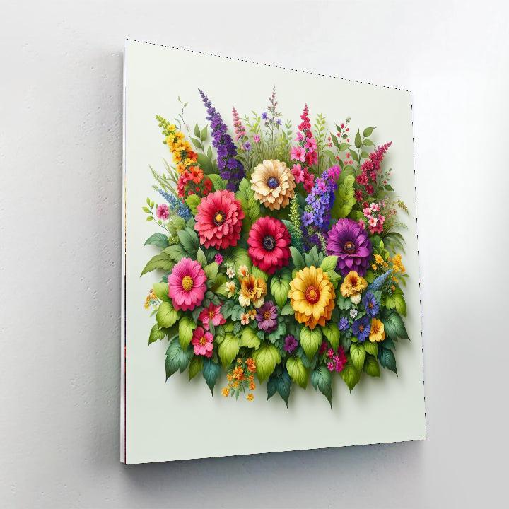 Elegant Floral Medley Painting Number Kit