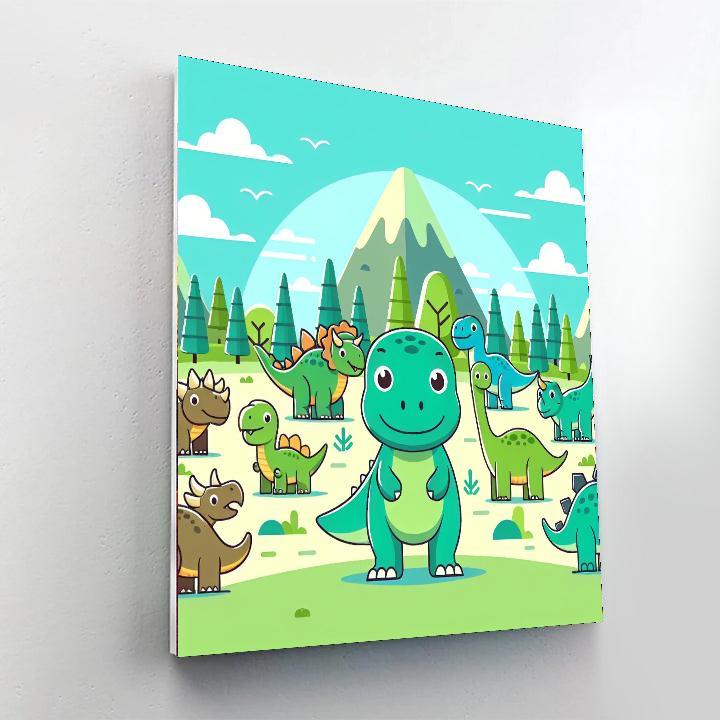 Delightful Dino Park Numbered Painting Kits