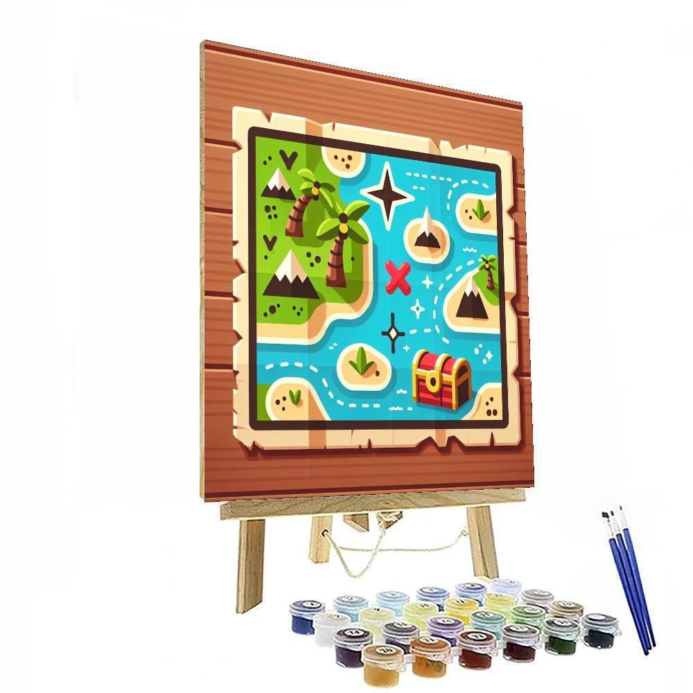Treasure Map Hunt Number Painting