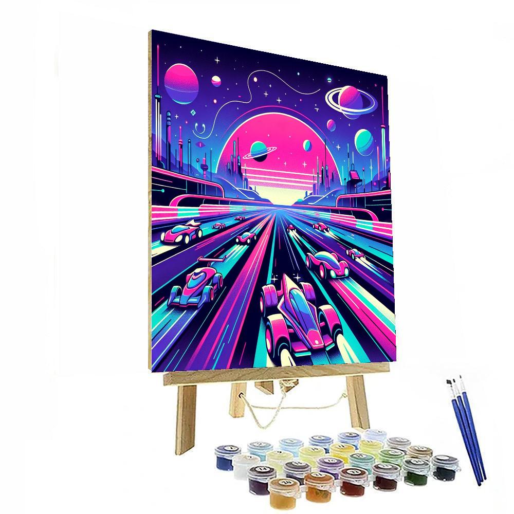 Galactic Race Track Paint By Color