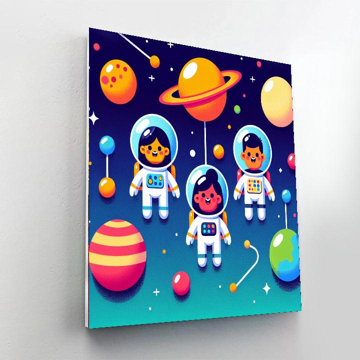 Solar System Explorers Number Painting