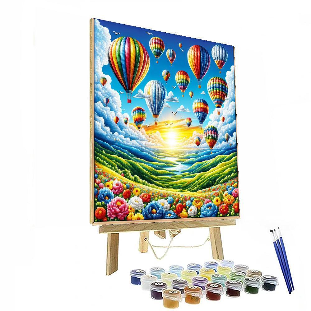 Aerial Balloon Journey Numbered Painting Kits