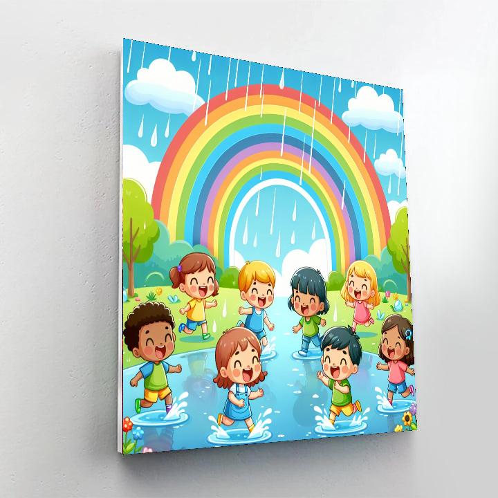 Rainy Day Rainbow Quest Paint By Numbers Art