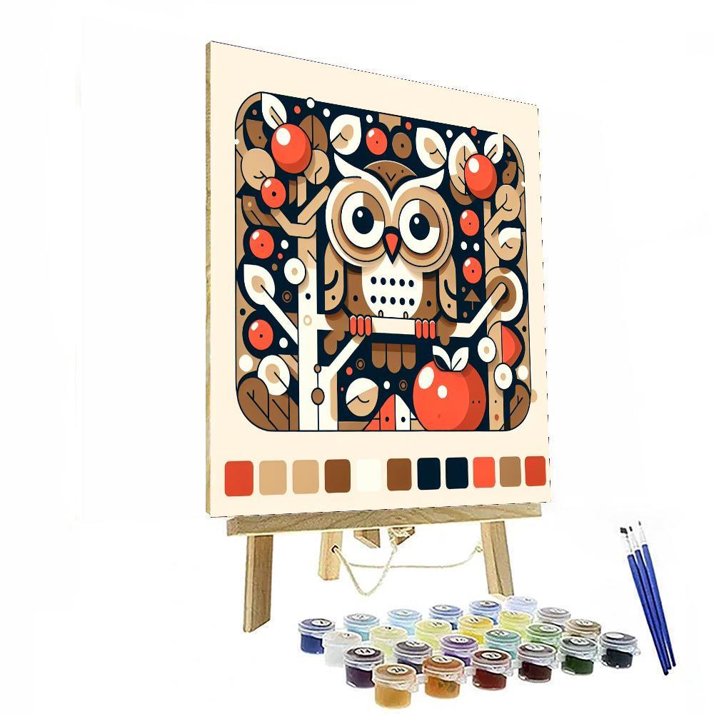 Orchard Owls Numbered Painting Kits