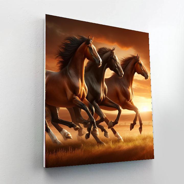 Majestic Horses Painting Number Kit