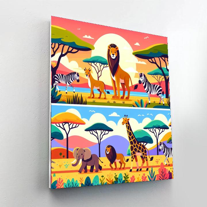 Safari Safari Caravan Painting By Numbers Kit