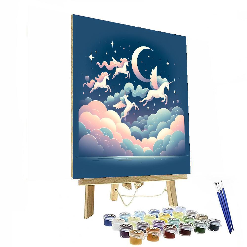 Dreamy Unicorn Skies Painting Number Kit