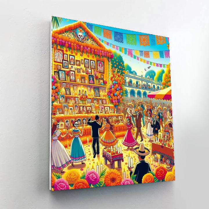La Fiesta De Los Muertos - Mexico Paint By Color