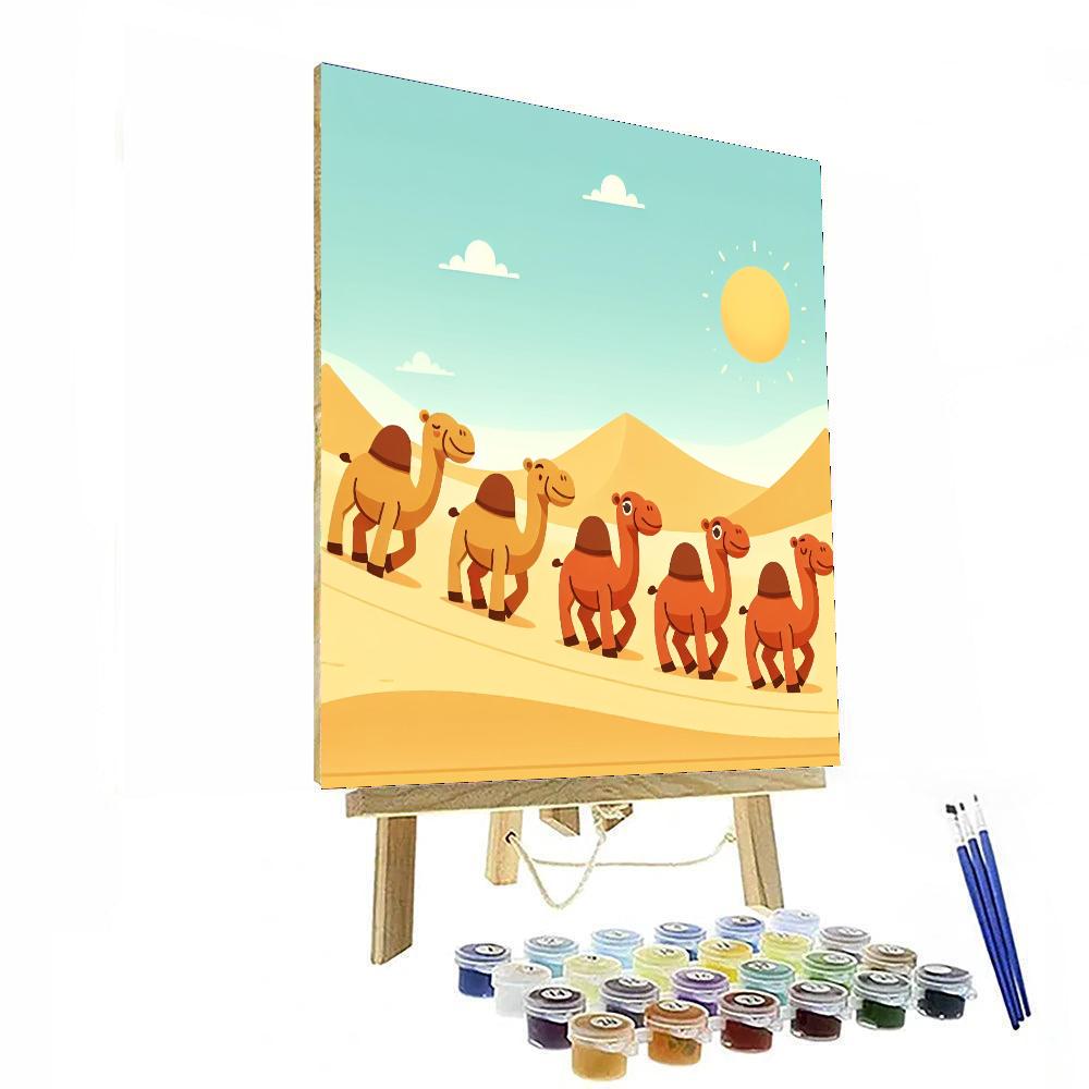 Cuddly Camel Caravan Painting Number Kit
