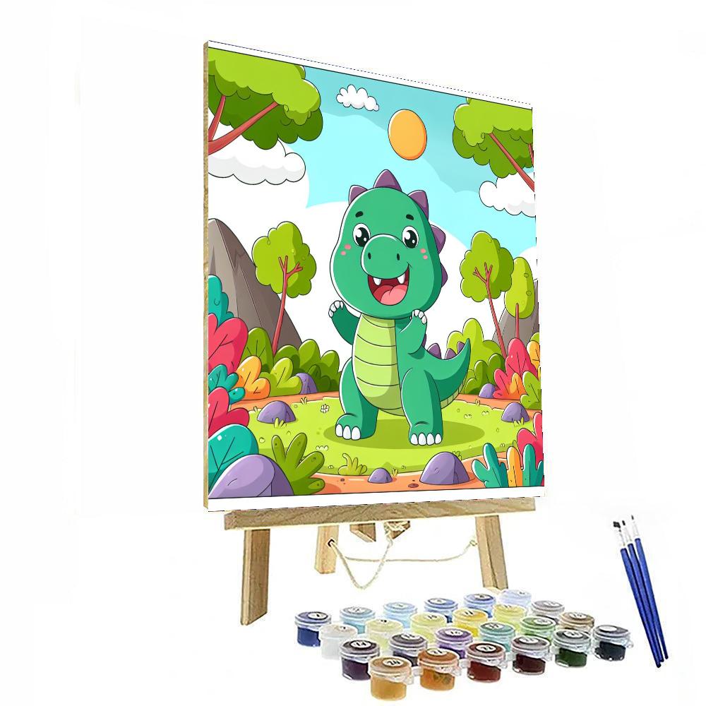 Roaring Dinosaur Paint By Color