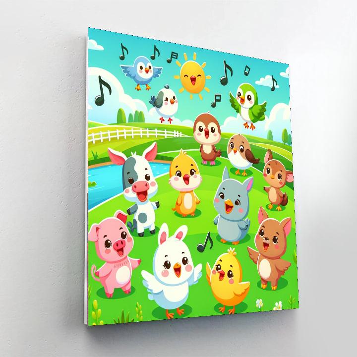 Chirpy Countryside Concert Paint By Numbers Art