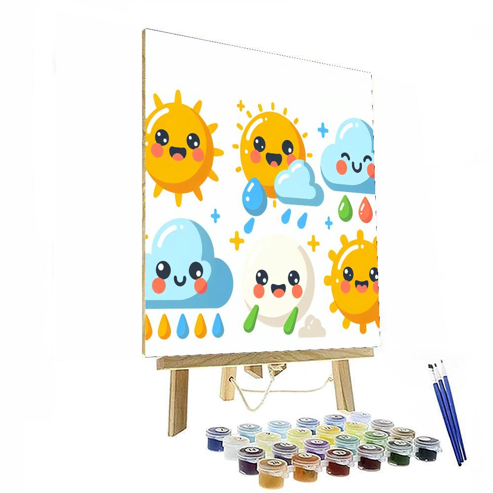Happy Weather Friends Painting By Numbers Kit