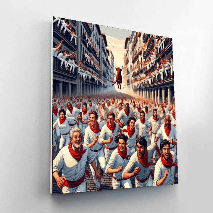 San Fermin - Pamplona, Spain Painting By Numbers Kit