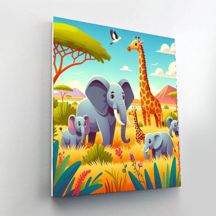Safari Wildlife Encounter Paint By Numbers