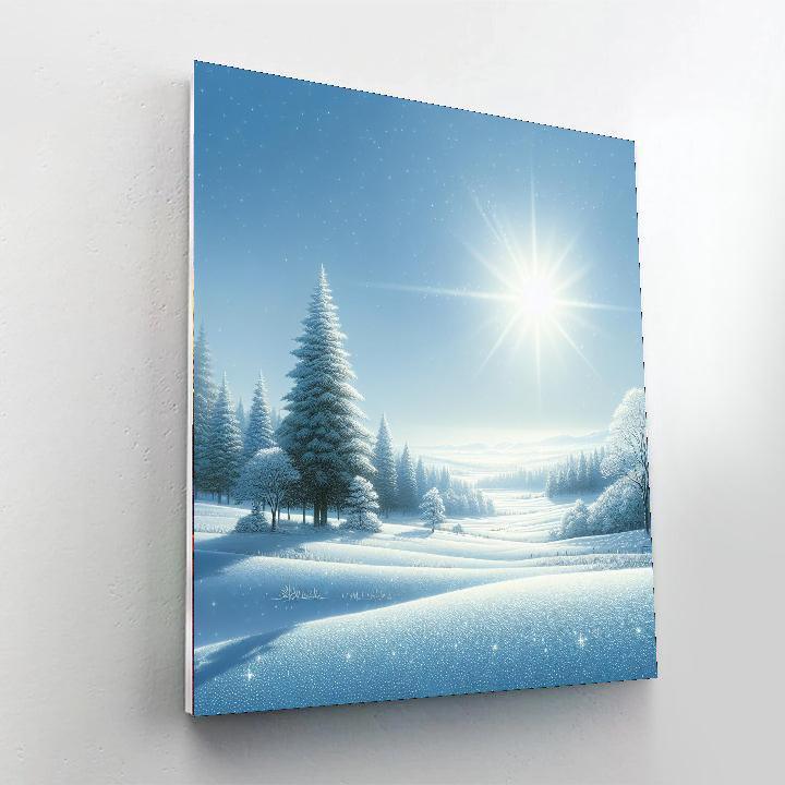 Glistening Winter Landscape Paint By Numbers Art
