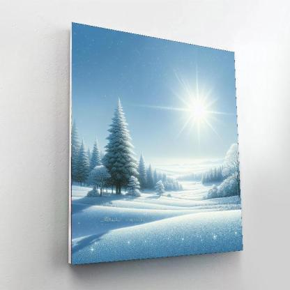 Glistening Winter Landscape Paint By Numbers Art