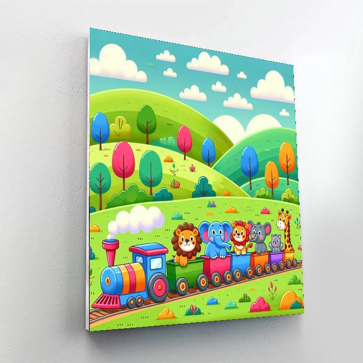 Charming Train Ride Numbered Painting Kits