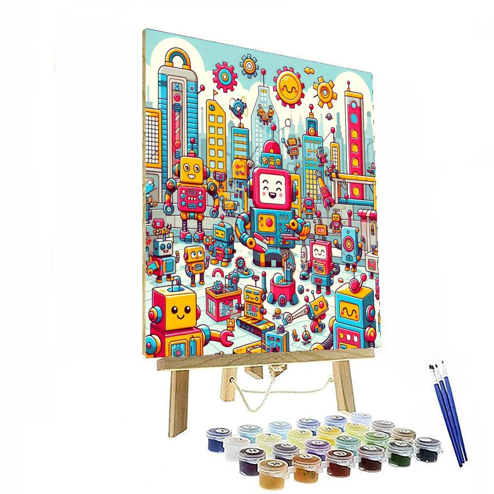 Friendly Robot World DIY Paint By Numbers