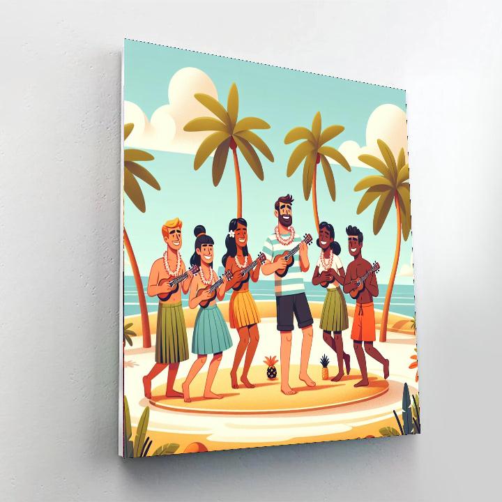 Cheerful Island Fiesta Number Painting