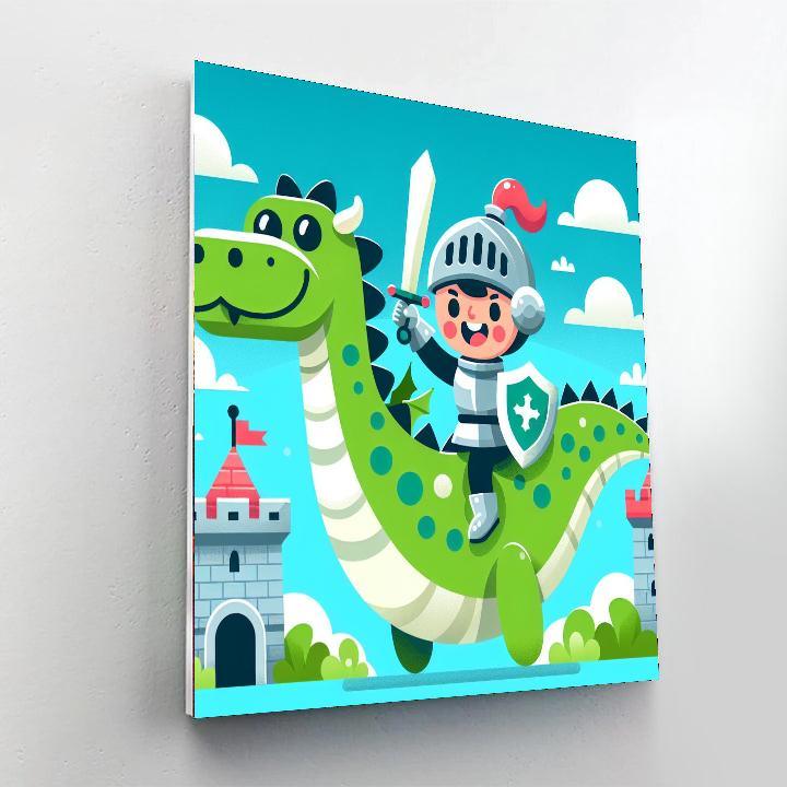 Friendly Dragon Quest DIY Paint By Numbers
