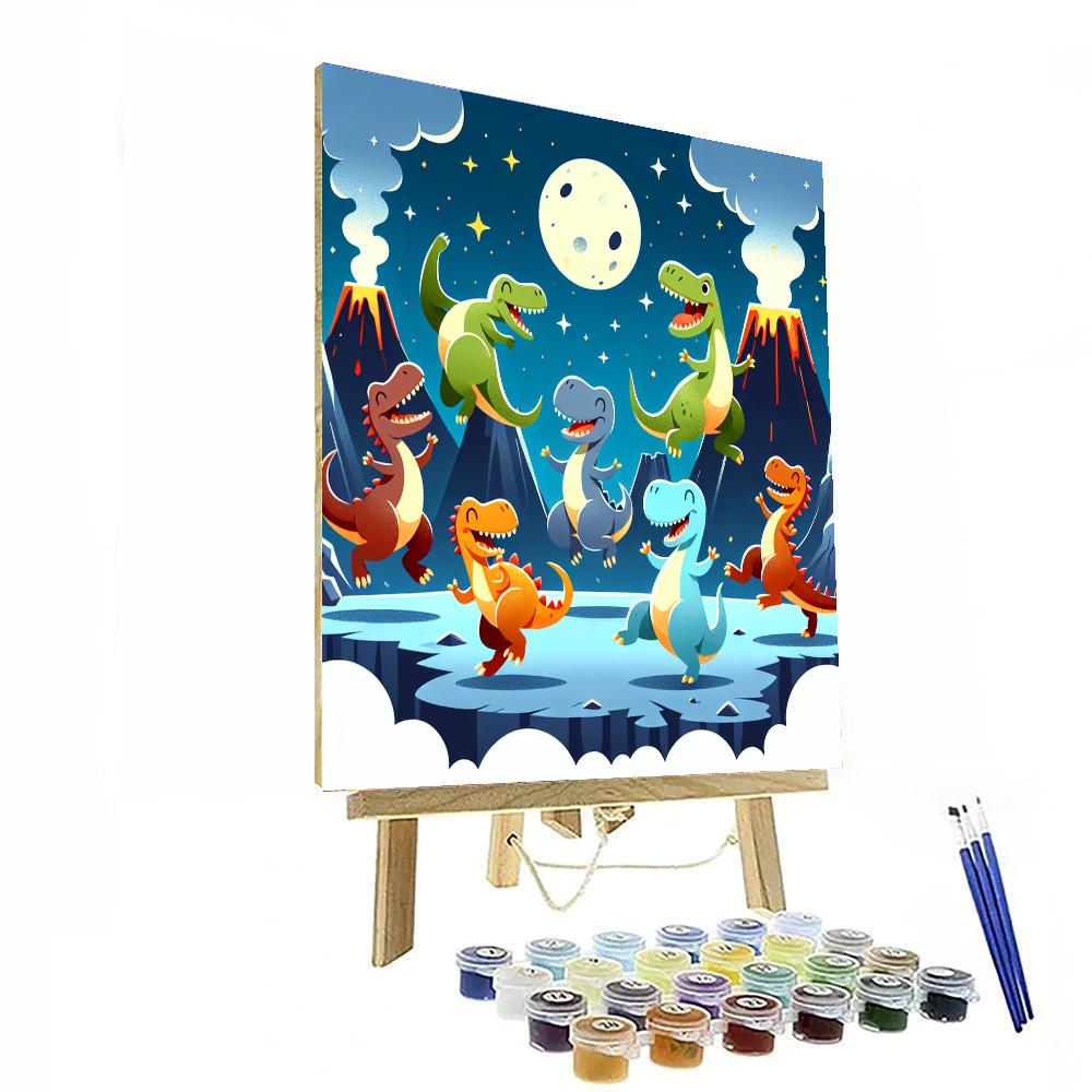 Dancing Dino's Prehistoric Prom Paint By Numbers Kits