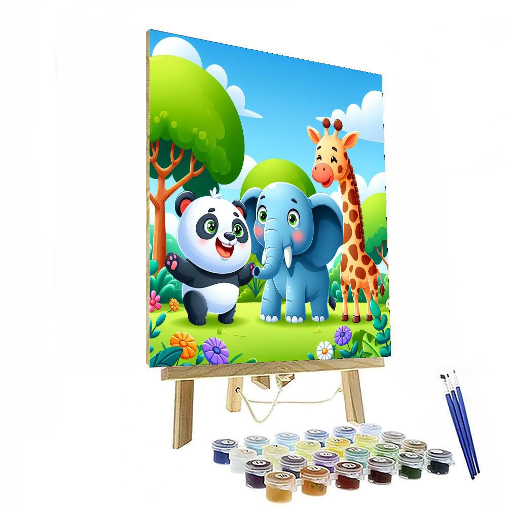 Whimsical Wildlife Journey Painting Number Kit