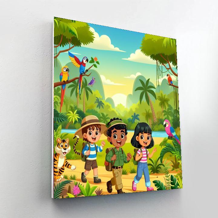 Adventurous Jungle Explorers Numbered Painting Kits