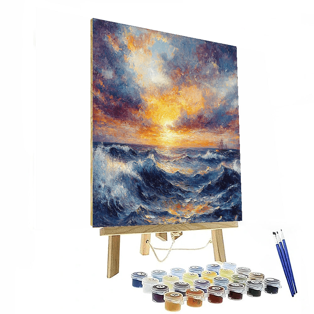 J.M.W. Turner Inspired Melancholic Waves  Paint By Numbers Kits