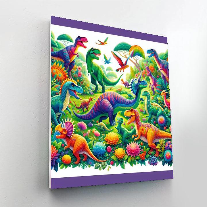 Whimsical Dino Friends Numbered Painting Kits