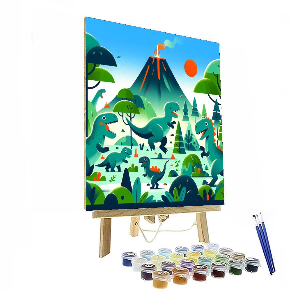 Jurassic Journey Number Painting