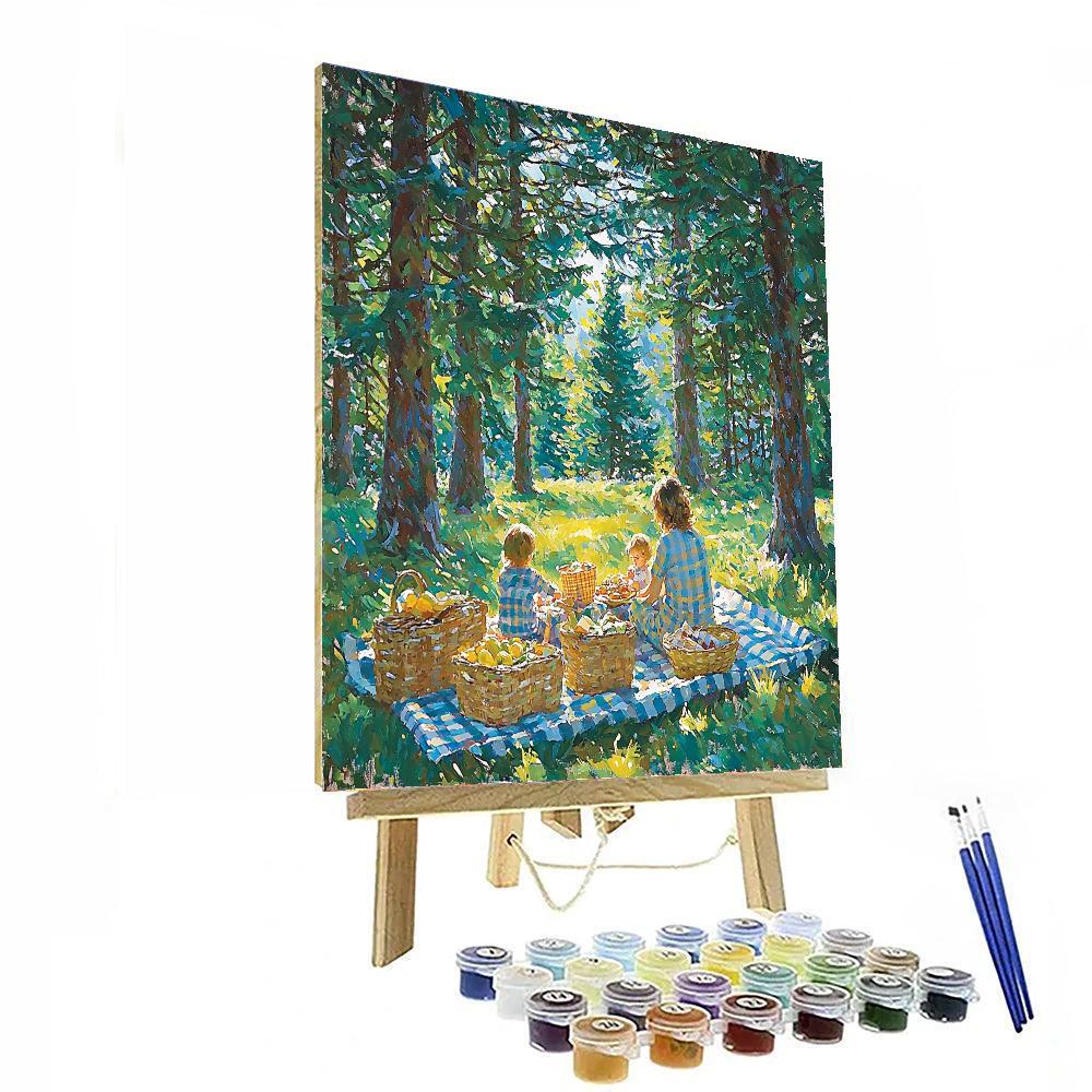 Picnic Under The Pines Paint By Numbers