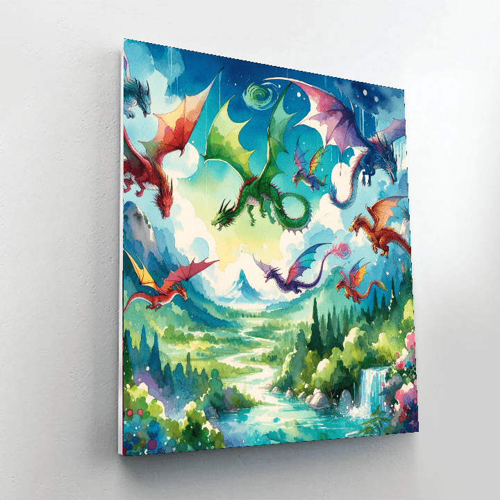 Daring Dragon Adventure Painting Number Kit