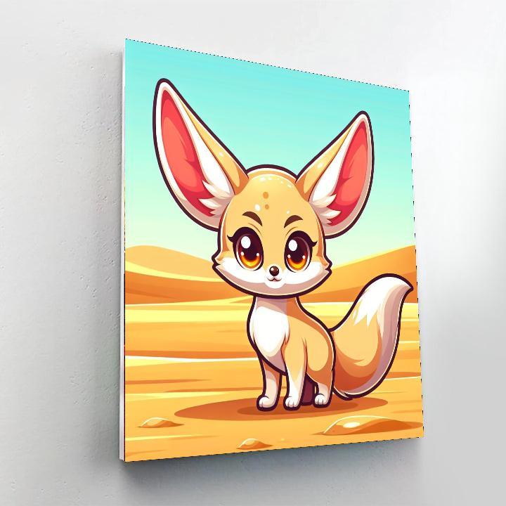 Feisty Fennec Fox Painting By Numbers Kit