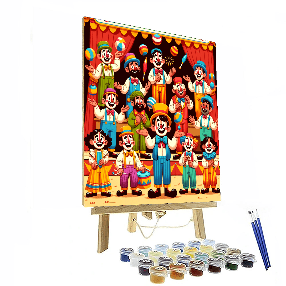 Silly Circus Clowns Paint By Numbers