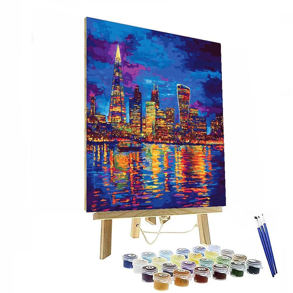 David Hockney Inspired Midnight Citylights  Paint By Numbers