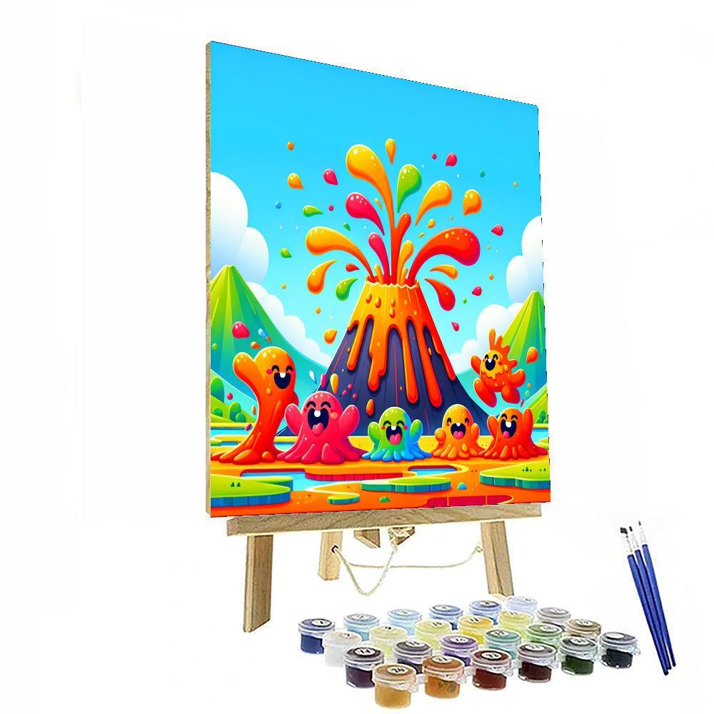 Vibrant Volcano Adventure Paint By Color