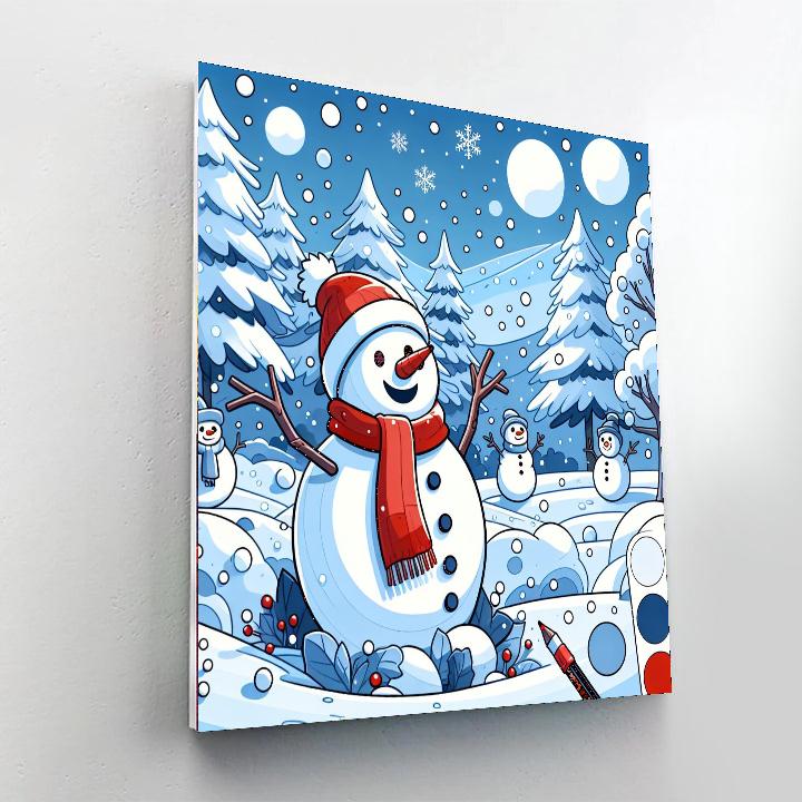 Holiday Winter Wonderland DIY Paint By Numbers