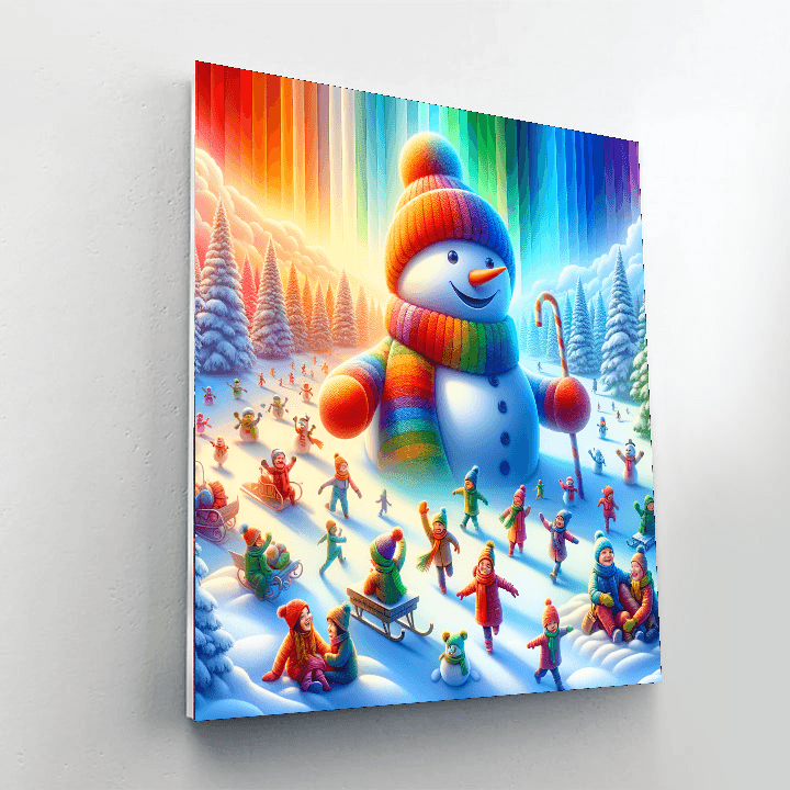 Charming Snowman Fun Paint By Number