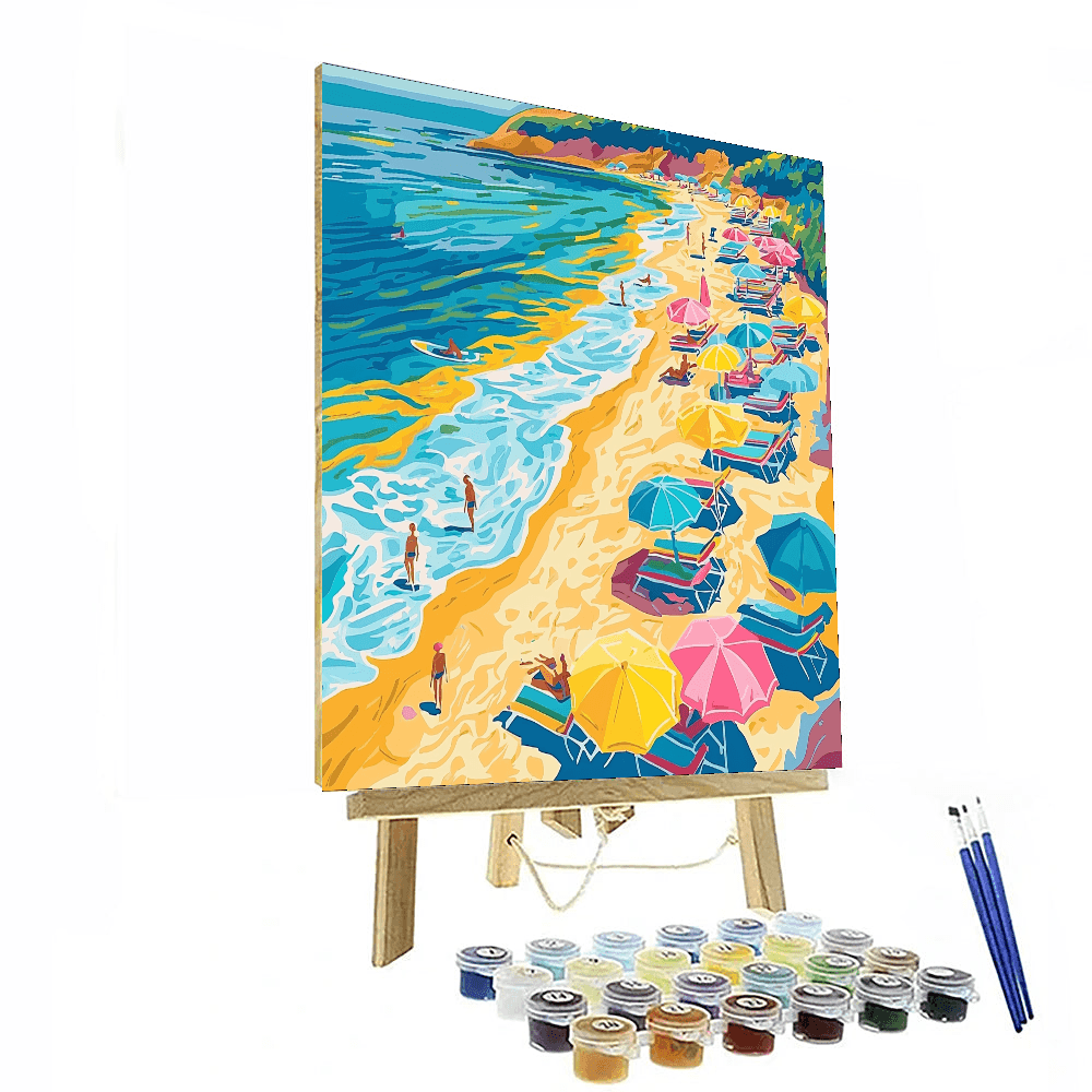 David Hockney Inspired Retro Beach Vibes  Paint By Numbers