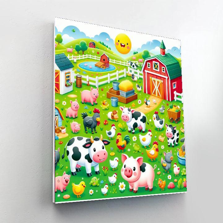 Charming Farmyard Adventure Paint By Numbers Kits