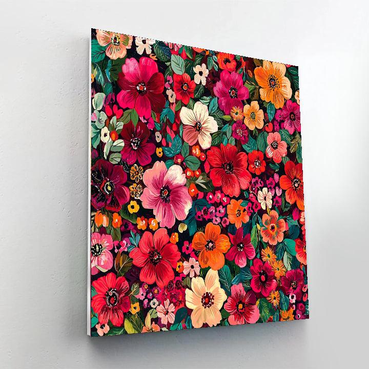 Frida Kahlo Inspired Floral Echoes  Numbered Painting Kits