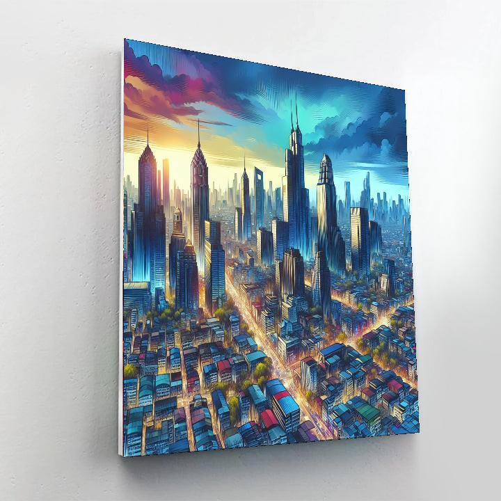 Vibrant Urban Metropolis Paint By Numbers Art