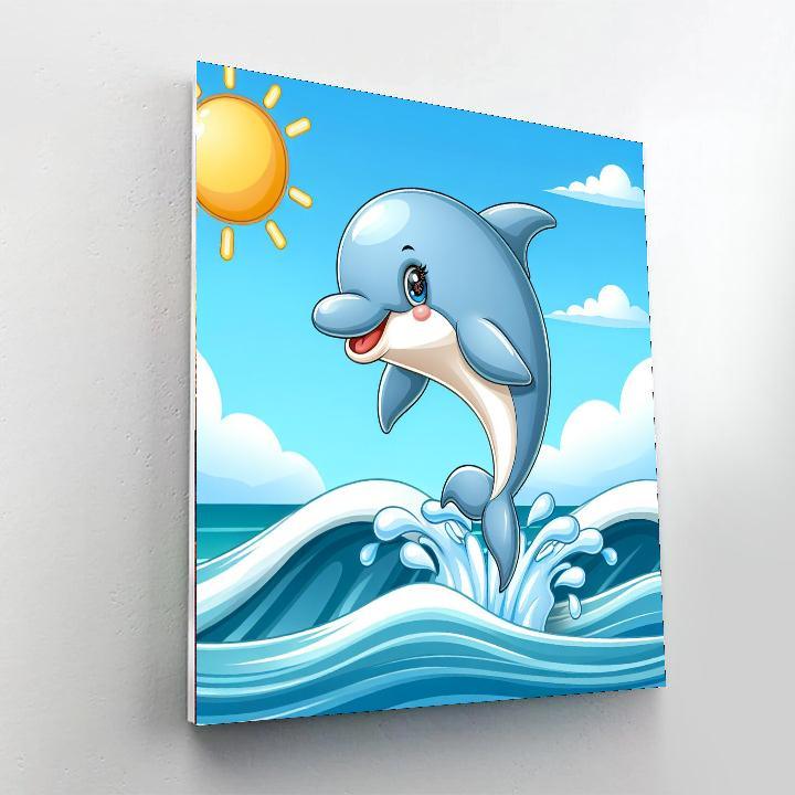 Curious Little Dolphin Paint By Number