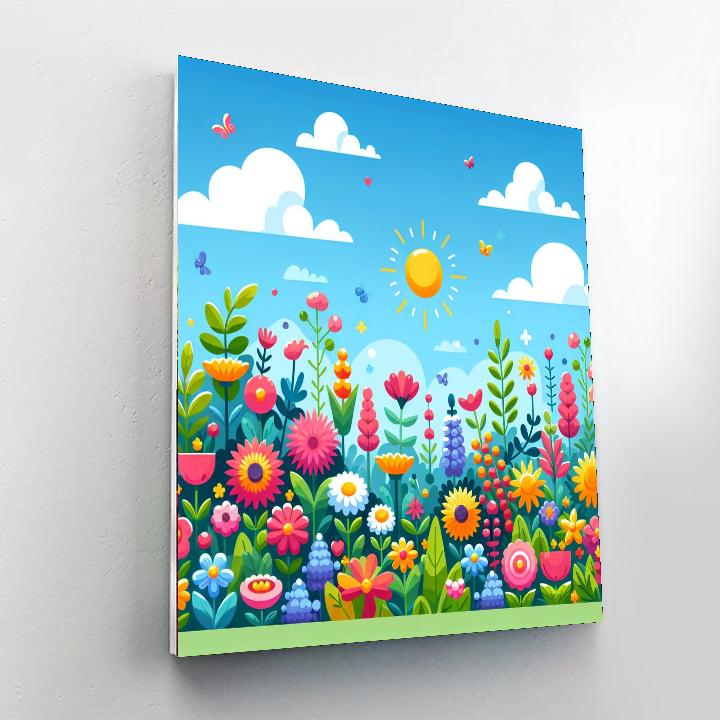Gleeful Garden Painting Number Kit