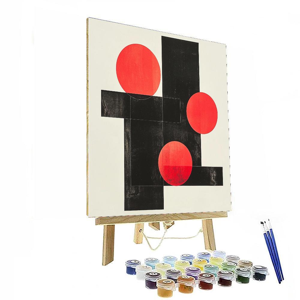 Kazimir Malevich Inspired Geometric Balance  DIY Paint By Numbers