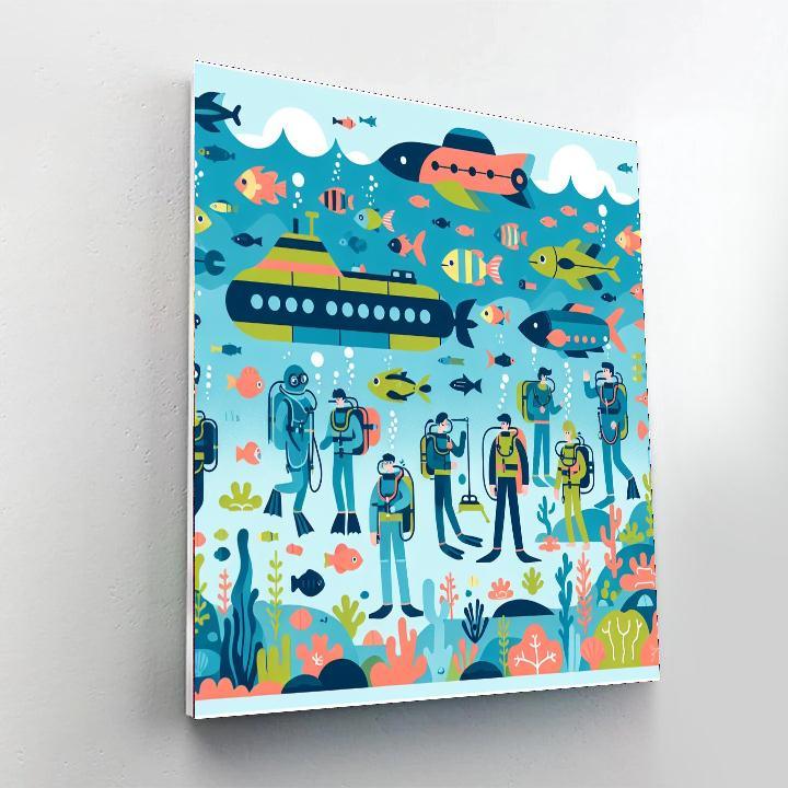 Undersea Explorer Dive Numbered Painting Kits