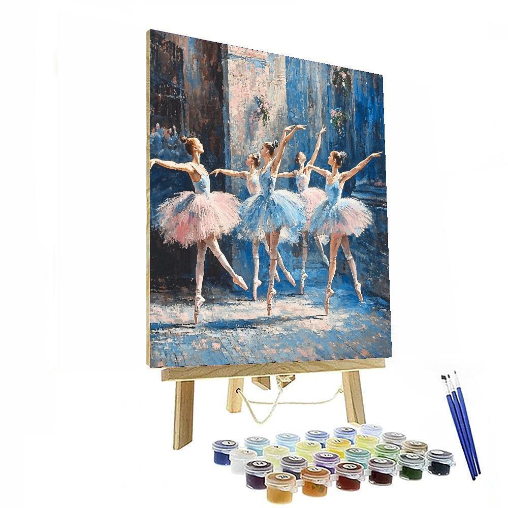 Edgar Degas Inspired Whimsical Urban Ballet  Painting By Numbers Kit