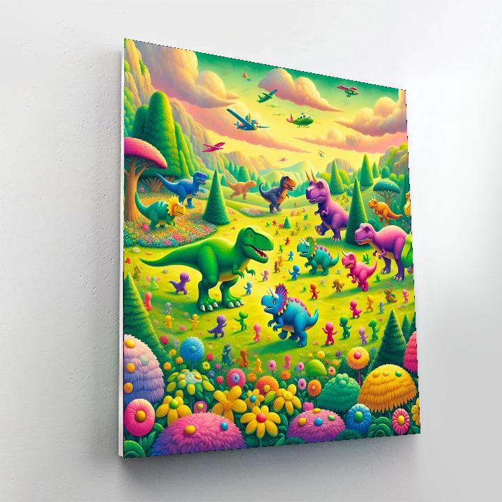 Lively Dinosaur Kingdom Numbered Painting Kits