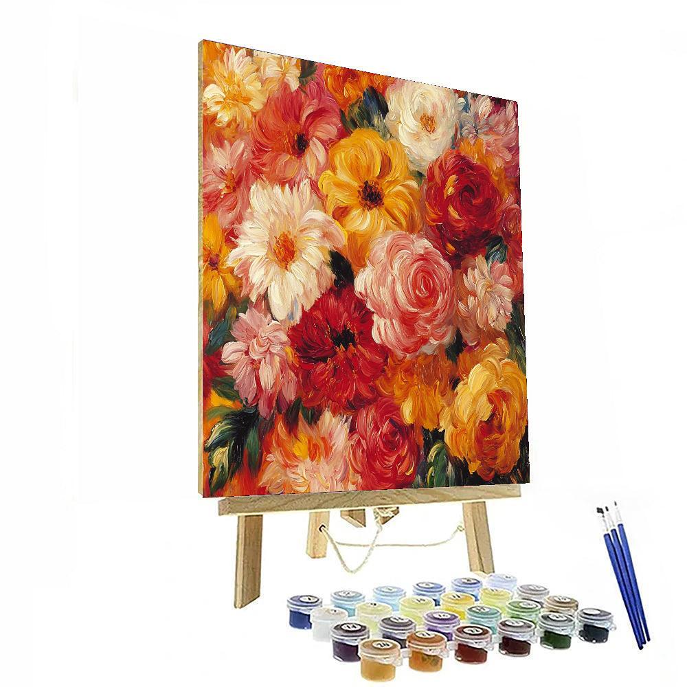Pierre-Auguste Renoir Inspired Floral Essence Of Friendship  Number Painting