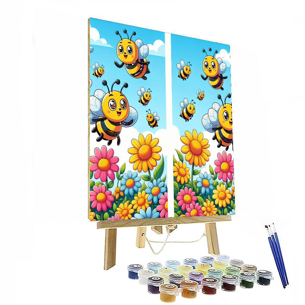 Busy Bees And Blossoms Paint By Color